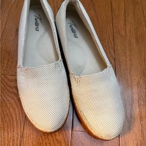 Trotters Cream Canvas Espadrille Slip-Ons